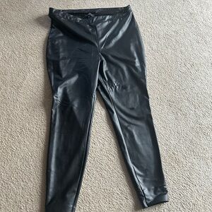Eloquii Black Faux Leather Pants